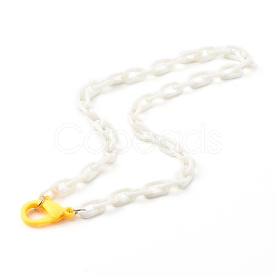 Personalized ABS Plastic Cable Chain Necklaces NJEW-JN03479-1