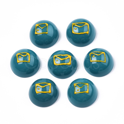 Opaque Resin Enamel Cabochons CRES-N031-019-1