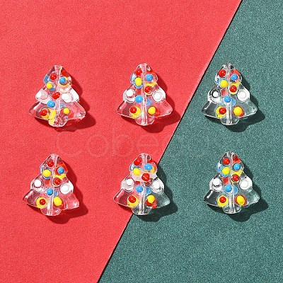 6Pcs Handmade Bumpy Glass Beads Strands LAMP-FS0001-16F-1