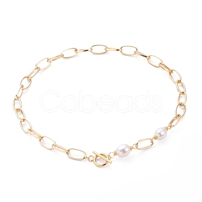 Aluminium Paperclip Chain Necklaces NJEW-JN02865-1