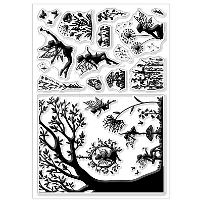 Flower PVC Stamps DIY-WH0582-0038-1