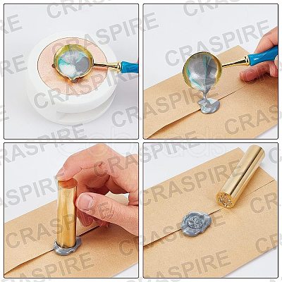 2Pcs 2 Style Wax Seal Stamp DIY-CP0006-34C-1