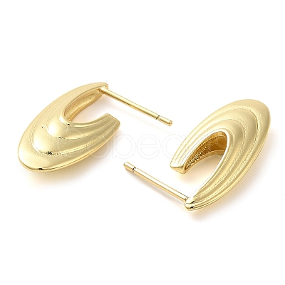 Rack Plating Brass Stud Earrings EJEW-C079-12G-1