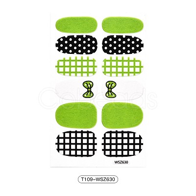 Avocados & Strawberries & Flowers Full Cover Nail Art Stickers MRMJ-T109-WSZ630-1