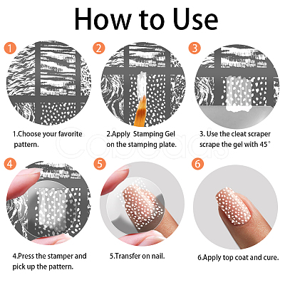 Stainless Steel DIY Nail Art Templates MRMJ-WH0092-083-1