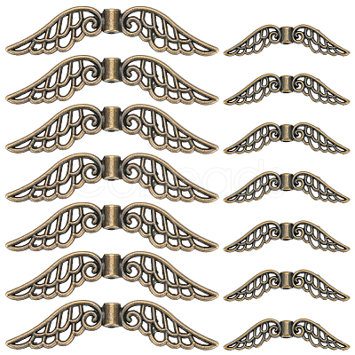 60Pcs 2 Styles Tibetan Style Alloy Beads TIBE-SC0002-60-1