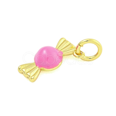 Rack Plating Brass Enamel Pendants KK-U021-04E-G-1