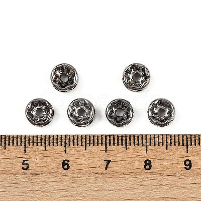 Brass Rhinestone Spacer Beads RB-A014-Z7mm-01B-1
