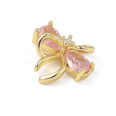 Brass Micro Pave Cubic Zirconia Charms KK-A300-01G-03-1