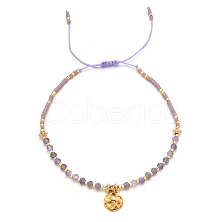 Natural Lapis Lazuli Braided Bead Bracelet FR2657-11-1