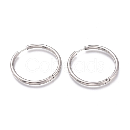 Tarnish Resistant 201 Stainless Steel Huggie Hoop Earrings EJEW-O095-05-31-1