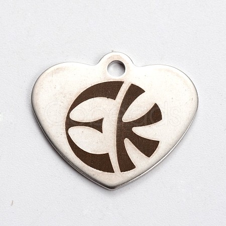 Non-Tarnish Stainless Steel Pendants STAS-L165-E08-1