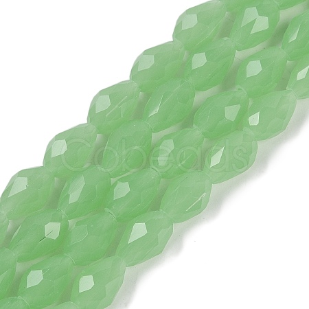 Electroplate Imitation Jade Glass Beads Strands EGLA-N013-J6mm-D04-1