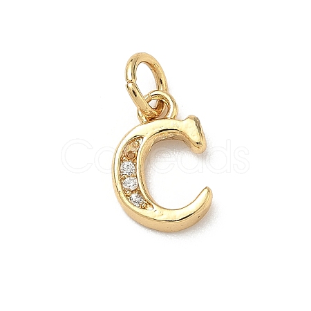 Brass Micro Pave Cubic Zirconia Charms LS-KK-I382-03G-C-1
