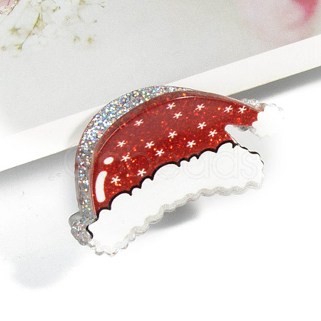 Christmas Glitter Acrylic Claw Hair Clips PW-WG53E0C-09-1