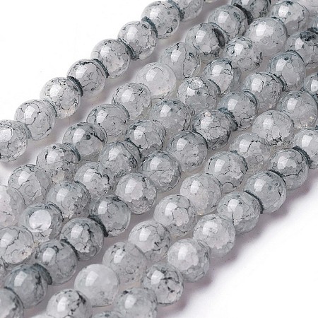 Spray Painted Glass Beads Strands GLAA-A038-C-49-1