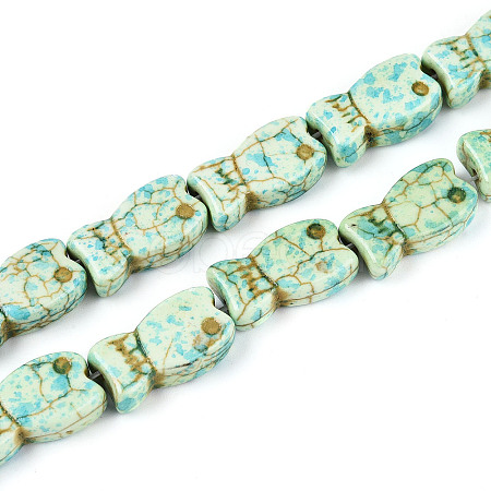 Spray Painted Synthetic Turquoise Beads Strands TURQ-T004-16A-1