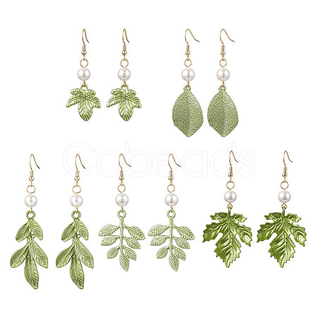 Painting Alloy Dangle Earrings EJEW-JE05740-1