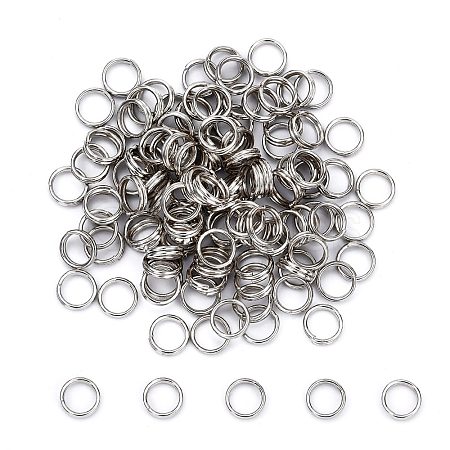 Brass Split Rings X-KK-E647-10P-6mm-1