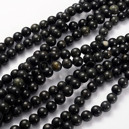 Natural Serpentine/Green Lace Stone Beads Strands X-GSR8mmC146-1