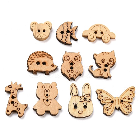 PE Box Wooden Buttons BUTT-WH0017-01-1