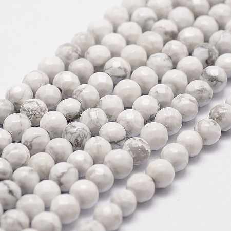 Natural Howlite Beads Strands G-G736-25-4mm-1
