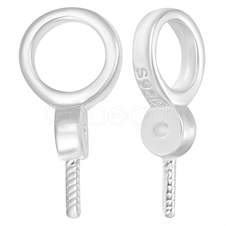 10Pcs 925 Sterling Silver Screw Eye Peg Bails STER-BBC0008-51P-1