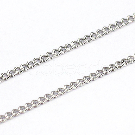 Tarnish Resistant 304 Stainless Steel Curb Chains CHS-O005-21C-1