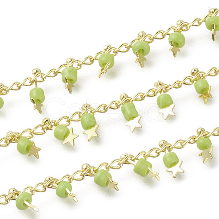 Handmade Glass Beaded Chains CHC-E019-09H-G-1