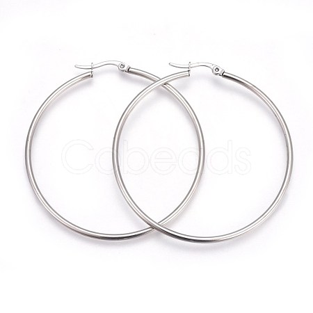 Tarnish Resistant 304 Stainless Steel Big Hoop Earrings EJEW-P173-13P-07-1