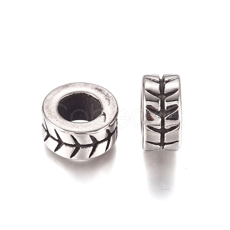 304 Stainless Steel European Beads STAS-M274-048AS-1