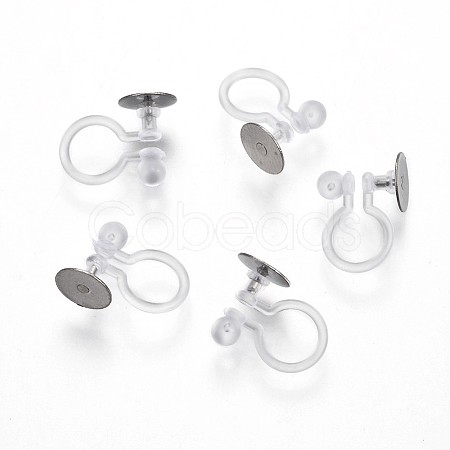 Stainless Steel Clip-on Earring Components STAS-WH0012-01P-1