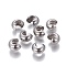 Tarnish Resistant 304 Stainless Steel Crimp Beads Covers, Stainless Steel Color, 9mm In Diameter