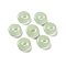 Glass Linking Rings, Imitation Jade, Round Ring, Honeydew, 12.5x4mm, Inner Diameter: 5mm