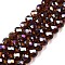 Electroplate Glass Beads Strands, AB Color Plated, Faceted, Rondelle, Saddle Brown, 8x6mm, Hole: 1mm, about 64~65pcs/strand, 15.75~16.14 inch(40~41cm)