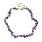 Natural Amethyst Chips Beaded Necklace, Gemstone Jewelry for Women, 15.75 inch(40cm)