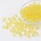 Transparent Acrylic Beads, Faceted, Round, Yellow, 8mm, Hole: 1.5mm, about 1800pcs/500g