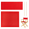 Canvas Cloth Chair Replacement Cover, with Wood Stick, Rectangle, Crimson, 455~535x220~400x1.5~2mm