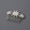 Star Alloy Rhinestone Hair Combs, Hair Accessories for Women and Girls, Platinum, 67x100mm