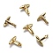 Man's 304 Stainless Steel Cufflinks Findings, Golden, 26x7x5mm