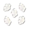 K9 Glass Cabochons, with Glitter Powder, Cloud, White, 8.1x12x3.2mm