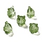 Transparent Glass Beads, Gradient Color, Fox, Olive Drab, 16x14x12.5mm, Hole: 1.5mm