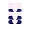 Flower Series Full Cover Nail Decal Stickers, Self Adhesive, Nail Decoration for Women Girls Kids, Pearl Pink, 25.5x10~16.5mm, 12pcs/sheet