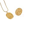 304 Stainless Steel Pendant Necklaces & Rings Sets WG5D3B4-02-2