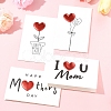 4Pcs 4 Styles Kraft Paper Greeting Cards AJEW-FS0001-29-7