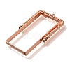 Alloy Open Back Bezel Pendants PALLOY-I223-07RG-2