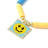 MIYUKI Glass Seed Rectangle Charm Bracelet BJEW-MZ00037-05-2