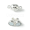 10Pcs Round Brass Magnetic Clasps with Loops KK-FS0001-34S-3