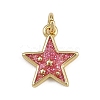 Brass Enamel Charms KK-B150-18G-01-1