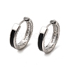 Brass Micro Pave Clear Cubic Zirconia Hoop Earrings EJEW-K276-11P-01-4